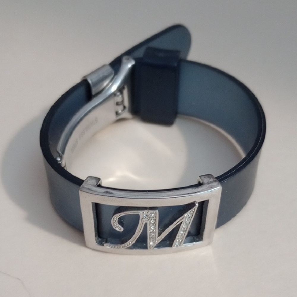 Silver and Blue Adjustable Bracelet